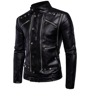 Veste d'hiver pour homme 2025 en polyester/nylon, nombreux zippers, service OEM, coupe-vent, moto, décontractée, écologique, logo personnalisé - Product Image 1