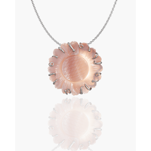 Sunflower Pendant Rhodium Plated Flower Shape Jewelry - Product Image 1