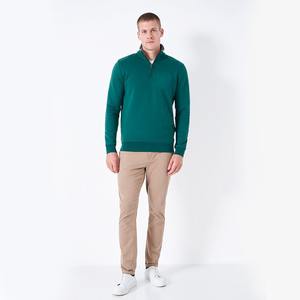 2025 <b>Men's</b> Jackets Thick <b>Fleece</b> Plain Green Half <b>Zip</b> Pullover Jacket for <b>Men</b> Custom Logo <b>Quarter</b> <b>Zip</b> Breathable <b>Men's</b> Jackets - Product Image 2