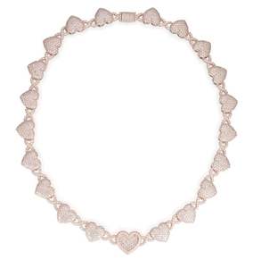 Collier cœur en moissanite VVS, chaîne cubaine en moissanite, acier inoxydable 925, pendentifs et breloques fins - Product Image 1