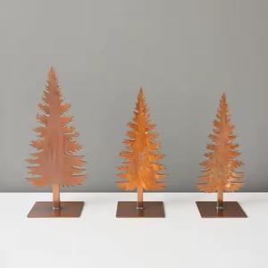 Arbre de Noël décoratif en métal pour table, ornement artisanal pour les célébrations d'hiver, idéal pour les décorations de table à manger - Product Image 5