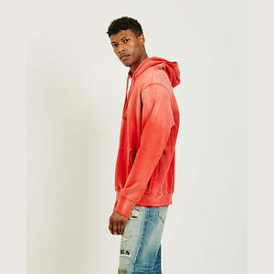 Meilleures ventes de sweats à capuche pour hommes avec décoloration solaire couleur personnalisée nouveau Style Streetwear motif solide imprimé sur tissu polaire vente en gros d'hiver - Product Image 3