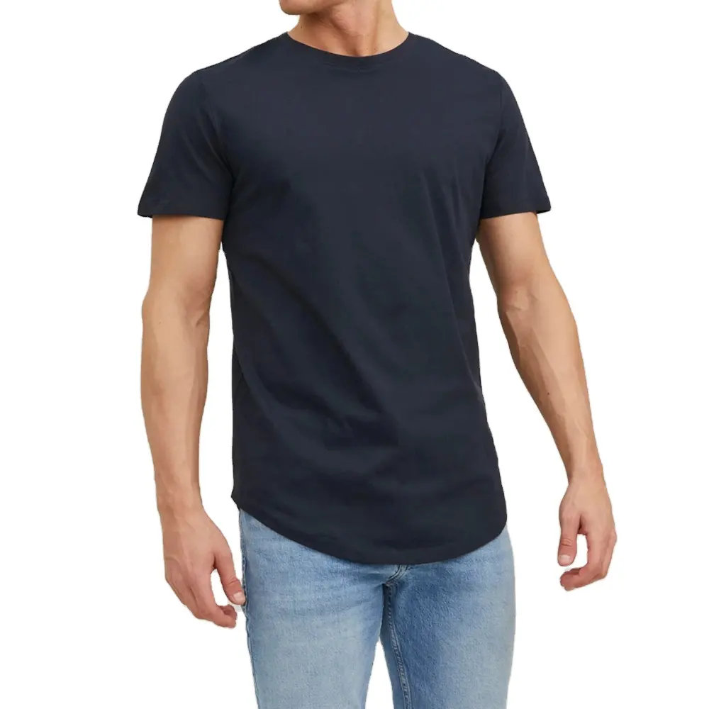 Camisetas de hombre personalizado con estampado de algodón de Color gris oscuro de alta calidad Producto de venta superior Camisetas de nuevo diseño para hombres