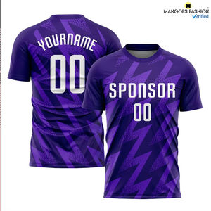 Maillot de football américain par sublimation violet et blanc personnalisé, prix de gros, uniforme en maille vierge avec logo personnalisé bon marché pour hommes - Product Image 6