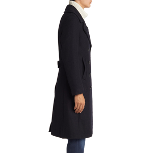 Abrigo de lana de invierno de corte regular para hombre, gabardina larga, chaqueta de negocios, abrigo de Oficial estilo Botón de mezcla de lana transpirable - Product Image 4