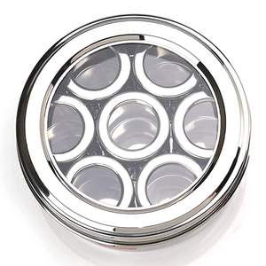 Fabricant en gros de boîtes à épices en acier inoxydable avec couvercle transparent, ensemble de contenants à condiments, support pour pots à épices, vente en gros pour la cuisine - Product Image 2