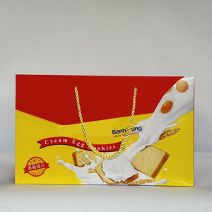 Usine directe pour les sacs cadeaux personnalisés pour biscuits |   Emballage de boulangerie de luxe avec logo imprimé et poignée en corde - Product Image 4
