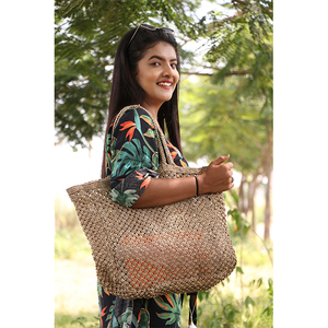 2026 New Model Eco-Friendly Vintage Bohemian Fashion Jute Macrame Ladies <b>Shoulder</b> Bag with Two Open <b>Straps</b> - Product Image 4