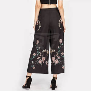 Proveedor de pantalones de moda Pantalones de mujer bordados de alta calidad Venta directa del fabricante Personalizado - Product Image 2