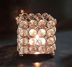 New Wholesale Price Square Metal Crystal Beaded Votive <b>Tealight</b> Candle <b>Holder</b> for Wedding and Home Decoration Candle Votive - Product Image 2