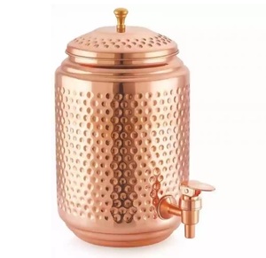 Dispensador de agua de cobre con acabado antiguo para el hogar, Hotel y restaurante, beneficios de cobre para la salud, vasos de diseño moderno - Product Image 2