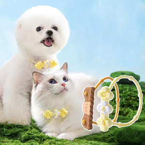 Nueva innovación, lindo <span class=keywords><strong>collar</strong></span> antipulgas desparasitante <span class=keywords><strong>de</strong></span> dibujos animados, perros <span class=keywords><strong>de</strong></span> raza mediana, característica separable con pequeñas flores, osos, mascotas - Product Image 2