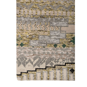 Tapis en laine noué à la main Manchaha Ivory, géométrique, grand format, puzzle rectangulaire pour la maison, le salon, le couloir, tapis rectangulaire pour chambre - Product Image 4