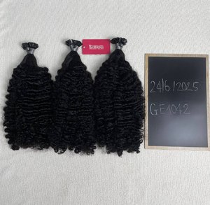 ผมต่อผมมนุษย์เคราตินปลายแบนแบบชาวเวียดนามผมแท้สีดำธรรมชาติ - Product Image 1