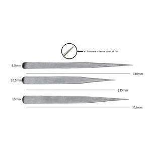 Pinzas para pestañas de acero inoxidable al por mayor, herramientas para hacer joyas con punta gruesa, pinzas de uso múltiple - Product Image 5