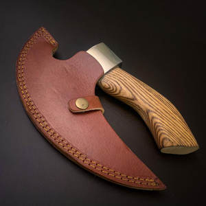 Vente en gros personnalisé de haute qualité OEM ODM service conçu Viking forgé à la main multi-outils hache à pizza avec gaine en cuir hache à pizza - Product Image 2