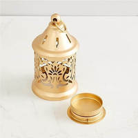 Lanterne en métal vintage de petite taille, style antique, porte-bougie chauffe-plat, lampe pour la décoration de la maison, artisanat indien en métal