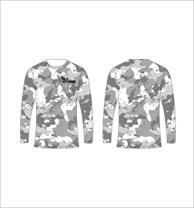 Camiseta Deportiva Personalizada de Manga Larga con Patrón Gris Blanco Urbano, Absorbe la Humedad, Rendimiento Atlético, Entrenamiento, Fitness - Product Image 1