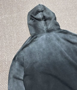 Sweats à capuche personnalisés pour hommes poids lourd 100% coton lavé à l'acide pierre brodé teint uni pour la saison d'hiver - Product Image 6