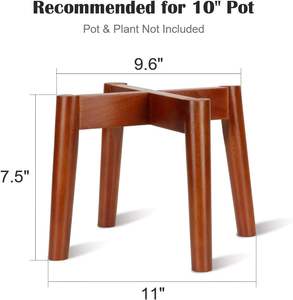 Soporte de madera para plantas de interior, soporte para plantas de mediados de siglo, soporte para macetas, soporte de flores-marrón (maceta y planta no incluidas) - Product Image 3