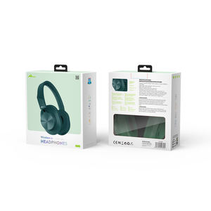 Casque supra-auriculaire sans fil vert HP-81 étanche à la suppression du bruit pour la musique - Product Image 1