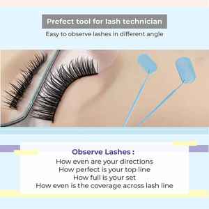 Detachable Stainless Steel Lash Mirror Premium Blue Eyelash Extension <b>Tool</b> for Salon <b>Makeup</b>, Durable & Anti-Fog Cosmetic Supply - Product Image 4