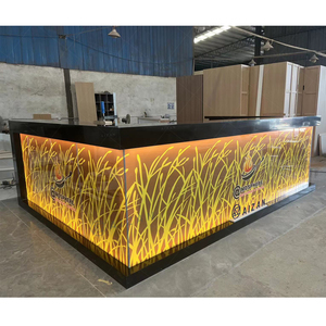 Tùy Chỉnh Hiện Đại Thanh Sang Trọng Với LED Ánh Sáng Câu Lạc Bộ Quầy <span class=keywords><strong>Bar</strong></span> Khách Sạn Phòng Chờ Thương Mại Quán Cà Phê Quán Cà Phê Quán Cà Phê Quầy <span class=keywords><strong>Bar</strong></span> - Product Image 1