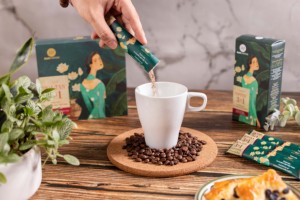 ผงกาแฟแห้งแบบ3-in-1, ครีมผลไม้5ซองใส่ช็อกโกแลตน้ำตาลนม - Product Image 4