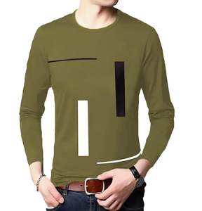 Camiseta de Manga Larga para Hombre, Estilo Vintage, Estampada, Tejida, Ecológica, Tendencia Urbana, Moda de Verano, Venta al Por Mayor - Product Image 2