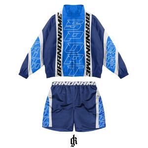 Conjunto de chaqueta y joggers de nailon con cremallera de primera calidad para hombre, Material de alta calidad, ideal para entrenamientos para correr, estilo relajante - Product Image 1