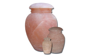 Jarra de ceniza de roca del Himalaya hecha a mano, urna de sal, estilo de flor tallada - Product Image 4