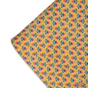 Mustard Yellow, Pink, Pine Green