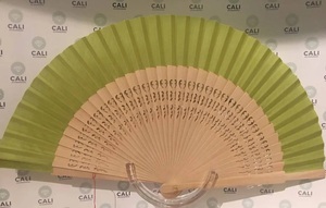 Abanico de mano de bambú para boda con diseño de arte popular tallado pintado DIY artesanía para decoración de impresión de patrón de promoción festiva - Product Image 4
