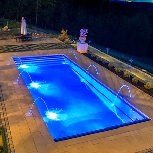 Piscine et spa sur mesure en acrylique, grande piscine extérieure avec fonctionnalités aquatiques - Product Image 6