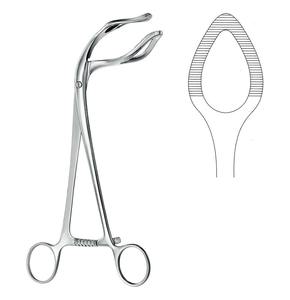 Pinzas Uterinas Ligeramente Curvadas de 29 cm, Acero Inoxidable, Resina Plástica, Materiales de Goma, Potencia Eléctrica Manual por Surgiright - Product Image 2