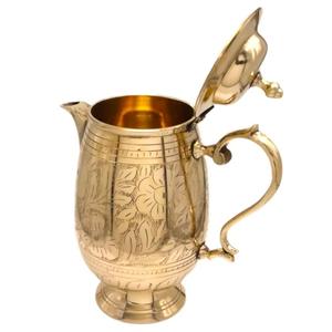 Pure Brass Vintage Jug With Hammered And Polish Finished For Home Restaurant And Hotel Kitchenware Metal <b>Pitcher</b> For Water - Product Image 4