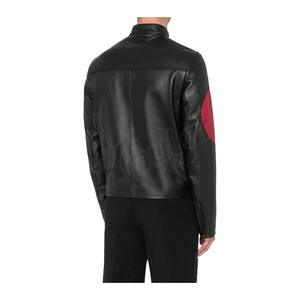 Veste d'hiver en cuir bleu pour homme sur mesure avec col montant, style rock, marque privée, veste tannée avec logo personnalisé - Product Image 4