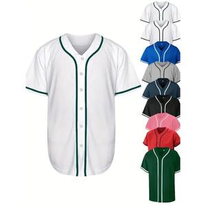 Nuevo para hombres, camisetas de béisbol en blanco, ropa deportiva con botones, atuendo para hombres y mujeres, camisa deportiva, uniformes de béisbol, camisas Unisex para hombres - Product Image 2