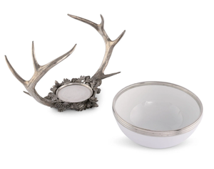 Bol en métal design unique en bois de cerf décor de table de mariage fruits dessert fruits secs bols de service maison cuisine table à manger - Product Image 2