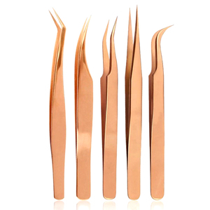Pince à épiler d'extension de cils en acier inoxydable Offre Spéciale Pince à épiler durable pour soins de beauté incurvée - Product Image 6