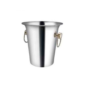 Prix promotionnels : Seau à glace en acier inoxydable martelé argenté, grande capacité avec poignée, pour bar et événements, refroidisseur à vin - Product Image 3