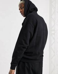 Stock Items 100% Cotton Blank <b>Plain</b> <b>Black</b> <b>Hoodies</b> Sweatshirt 320g Casual Luxury Custom <b>Hoodies</b> <b>Men</b> - Product Image 3