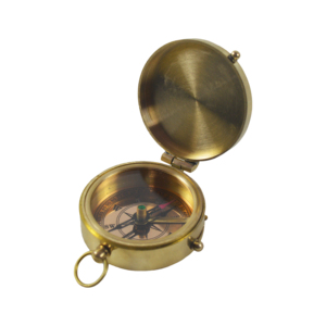 Boussole de classe supérieure avec caisse en bois finition en laiton élégant temps marin Navigation Gadgets nautiques directionnels cadeau personnalisé - Product Image 2