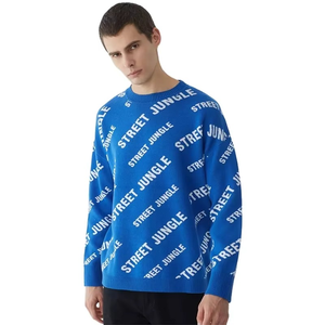 Suéter de Punto Casual para Hombre, 100% Algodón, Logotipo Personalizado en la Parte Delantera, Fabricante OEM, Cuello Redondo, Manga Larga, Invierno - Product Image 6