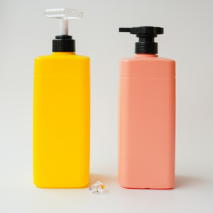 900ml HDPE Plastic Bottle Large Capacity <b>Square</b> Shape Customizable Color for Shampoo Body Wash Packaging Wholesale 2025 - Product Image 4