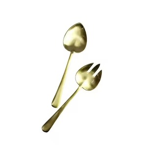 Juego de Cubiertos de Acero Inoxidable con Diseño Simple, Tenedor y Cuchara para Ensalada, Vajilla Moderna - Product Image 5