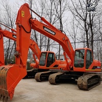Excavatrice sur chenilles Doosan DH220LC de 22 tonnes, excavatrice hydraulique de taille moyenne à grande, moteur Doosan DB58TIS, excavatrice de construction coréenne d'occasion