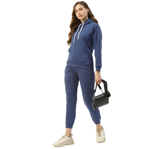 Ensemble de survêtement de luxe 2026 personnalisé avec logo pour femme, respirant, à capuche, style streetwear, séchage rapide, coupe ajustée - Product Image 1
