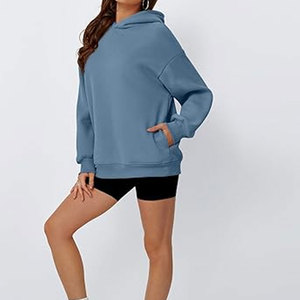 Sweatshirts à capuche surdimensionnés personnalisés Sweat à capuche surdimensionné décontracté Hip Hop Streetwear Sweat à capuche surdimensionné pour les femmes - Product Image 5