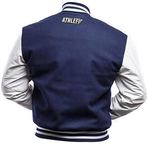 Chaqueta de béisbol Varsity con mangas de cuero y lana para hombre, ropa de calle de invierno, fabricante de bordado Letterman con soporte de moda - Product Image 4